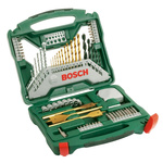 Bosch 70-Piece Twist Drill Bit Set for Multi-Material, 32mm Max, 1.5mm Min, HSS Bits