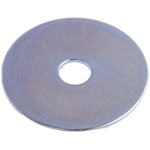 Bright Zinc Plated Steel Mudguard Washer, M8 x 40mm, 1.5mm Thickness