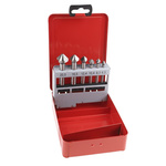 RS PRO HSS Countersink Drill Bit Set, 6.3 mm, 8.3 mm, 10.4 mm, 12.4 mm, 16.5 mm, 20.5 mm Head, 3 Flute(s), 90°, 6