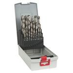 Bosch 25-Piece Twist Drill Bit Set for Metal, 13mm Max, 1mm Min, HSS-G Bits