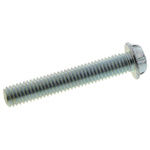 Zinc Plated Flange Button Steel Tamper Proof Security Screw, M5 x 30mm