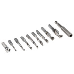 EXACT 11-Piece Twist Drill Bit Set for Metal, 10mm Max, 3mm Min, HSS Bits
