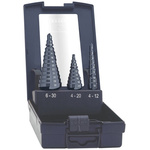 EXACT 3-Piece Step Drill Bit Set for Metal, 30mm Max, 4mm Min, HSS Bits