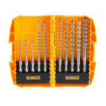 DeWALT Twist Drill Bit Set for Masonry, 12mm Max, 5mm Min, Carbide Bits