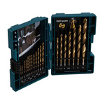 Makita 19-Piece Twist Drill Bit Set for Metal, 10mm Max, 1.5mm Min