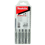 Makita 5-Piece SDS Drill Bit Set for Masonry, 8mm Max, 5.5mm Min, Carbide Bits
