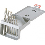SAM 7-Piece Twist Drill Bit Set for Metal, 12mm Max, 4mm Min, High Speed Steel Bits