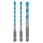 Bosch 3-Piece Tile Drill Bit Set for Multi-Material, 8mm Max, 5mm Min, Diamond Bits