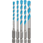 Bosch 5-Piece Tile Drill Bit Set for Multi-Material, 8mm Max, 4mm Min, Diamond Bits