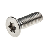 Plain Countersunk Stainless Steel Tamper Proof Security Screw, M5 x 16mm