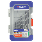 Tivoly 9-Piece Wood Drill Bit Set for Wood, 12mm Max, 2mm Min