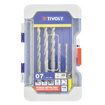 Tivoly 7-Piece Centre Drill Bit Set, 12mm Max, 4mm Min