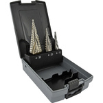 Tivoly 3-Piece Cone Cutter Set for Steel, 30mm Max, 4mm Min, HSS Bits