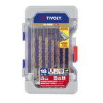 Tivoly 18-Piece for Steel, 10mm Max, 2mm Min, HSS Bits