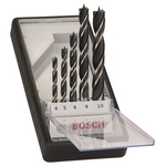 Bosch 5-Piece Twist Drill Bit Set for Wood, 10mm Max, 4mm Min