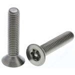 Plain Flat Stainless Steel Tamper Proof Security Screw, M4 x 20mm