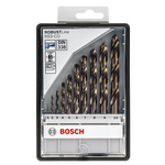 Bosch 10-Piece Twist Drill Bit Set for Metal, 10mm Max, 1mm Min, HSS-Co Bits