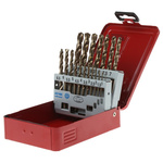 Dormer 19-Piece Twist Drill Bit Set for Multi-Material, 10mm Max, 1mm Min, HSS-E Bits