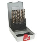 Bosch 19-Piece Twist Drill Bit Set for Metal, 10mm Max, 1mm Min, HSS-Co Bits
