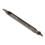 Dormer A225 Series HSS Centre Drill Bit, 1/8" → 3/64" Diameter, 38 mm Overall