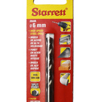 Starrett KBAR Series HSS Twist Drill Bit, 6mm Diameter, 93 mm Overall
