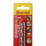 Starrett KBAR Series HSS Twist Drill Bit, 7mm Diameter, 109 mm Overall