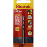 Starrett KBAR Series HSS Twist Drill Bit, 3mm Diameter, 61 mm Overall