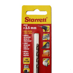 Starrett KBAR Series HSS Twist Drill Bit, 3.5mm Diameter, 70 mm Overall