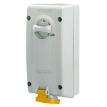 RS PRO Switchable IP44 Industrial Interlock Socket 2P+E, Earthing Position 4h, 32A, 130 V