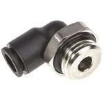 Legris Threaded-to-Tube Elbow Connector G 1/4 to Push In 6 mm, LF3000 Series, 20 bar