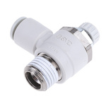 SMC AS Series Speed Controller, R 1/4 Male Inlet Port x R 1/4 Male Outlet Port x 6mm Tube Outlet Port