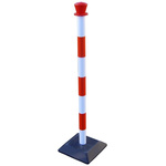 RS PRO Red & White Retractable Bollard, Post