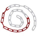 RS PRO Red & White Barrier & Stanchion Chain, Chain Barrier