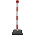 RS PRO Red & White Retractable Bollard, Post
