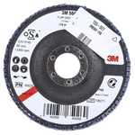 3M 566A Zirconia Aluminium Flap Disc, 115mm, Medium Grade, P60 Grit, 556D