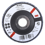 3M 566A Zirconia Aluminium Flap Disc, 115mm, Medium Grade, P80 Grit, PN65026