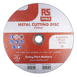 RS PRO Aluminium Oxide Cutting Disc, 230mm x 3mm Thick, P120 Grit, 5 in pack