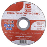 RS PRO Aluminium Oxide Cutting Disc, 115mm x 1mm Thick, P60 Grit, 10 in pack