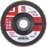 RS PRO Zirconium Dioxide Flap Disc, 125mm, P40 Grit