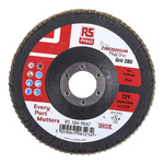 RS PRO Zirconium Dioxide Flap Disc, 125mm, P80 Grit