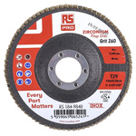 RS PRO Zirconium Dioxide Flap Disc, 115mm, P60 Grit