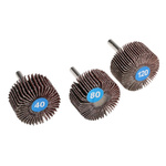 RS PRO Aluminium Oxide Flap Wheel, 40mm Diameter, P40, P80, P120 Grit