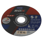Norton Cutting Disc Aluminium Oxide Cutting Disc, 115mm x 1mm Thick, P60 Grit, BDX, 5 in pack