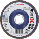 Bosch X-Lock Zirconia Aluminium Flap Disc, 125mm, P60 Grit, X571