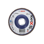 Bosch X-Lock Zirconia Aluminium Flap Disc, 125mm, P80 Grit, X571