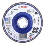 Bosch X-Lock Zirconia Aluminium Flap Disc, 125mm, P120 Grit, X571