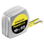 Stanley PowerLock 10m Tape Measure, Imperial, Metric, With RS Calibration