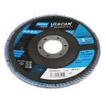 Norton Flap Disc Zirconium Oxide Flap Disc, 115mm, Fine Grade, P120 Grit, Vulcan