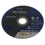 Norton Cutting Disc Zirconium Grinding Disc, 125mm x 1.6mm Thick, P46 Grit, Norton Norzon Quick Cut, 5 in pack