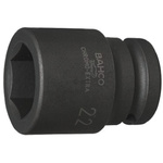 Bahco 19.0mm, 1/2 in Drive Impact Socket Hexagon, 45.0 mm length